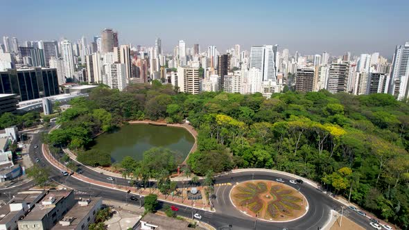 Cityscape of Goiania Brazil. Panorama landscape of brazilian midwest city. alt