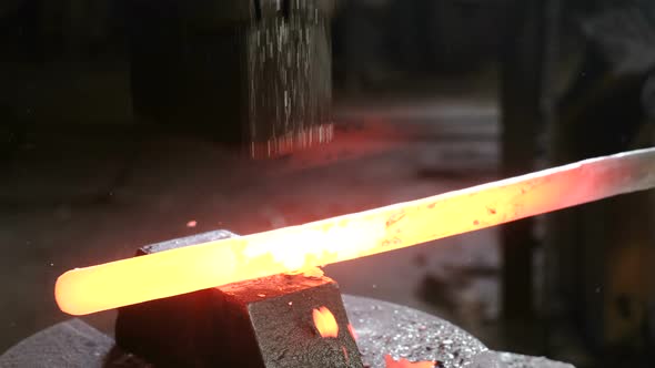 Making the Sword Out of Metal at the Forge