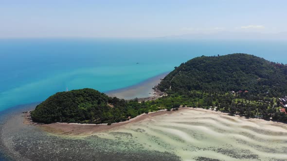Beautiful high view of nature with sea ocean alt
