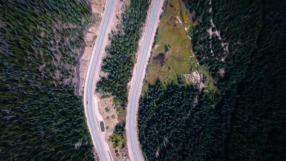 Aerial View of Drone of A Road Us -40 Highway