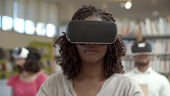 Excited Woman Experiencing VR alt