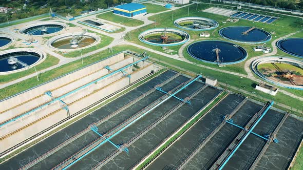 Top View of the Outdoor Wastewater Cleaning Complex alt
