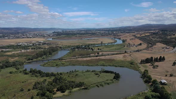 North Esk River, Launceston, Tasmania, Australia Aerial Drone 4K