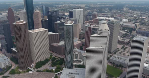 This video is about an establishing shot of downtown Houston and surrounding area. This video was fi alt