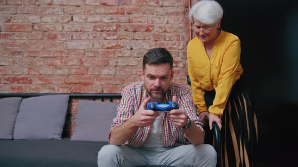 Caucasian Addicted Gamer Escapes From Reality and His Relatives By Playing Computer Games All the alt