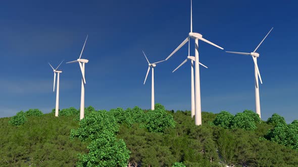 wind turbine generating clean renewable energy. alternative energy sources alt