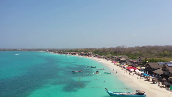 Tropical Beach in Caribbean Cartagena Colombia Baru Island