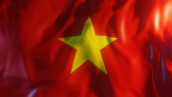 Vietnam Flag with Edge Bump