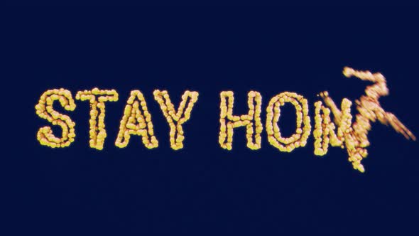 Stay Home Creative Yellow Sign