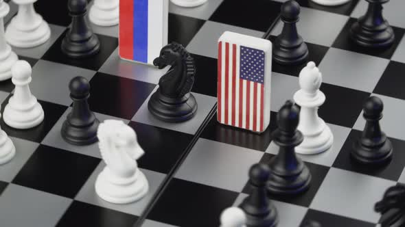 Chessboard With Flags of Countries alt