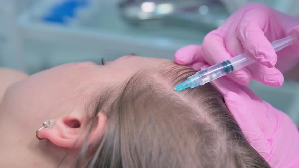 Cosmetological Procedure Mesotherapy of the Head