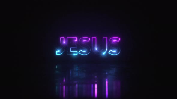 Chasing Neon JESUS Title Background with Loop