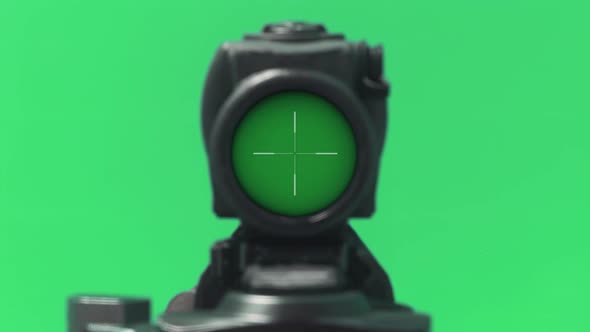 Assault Rifle Scope Aim - First Person M4A1 Green Screen