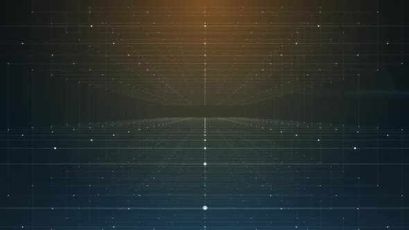 Flight Through Cyber Field Consisting of a Grid alt