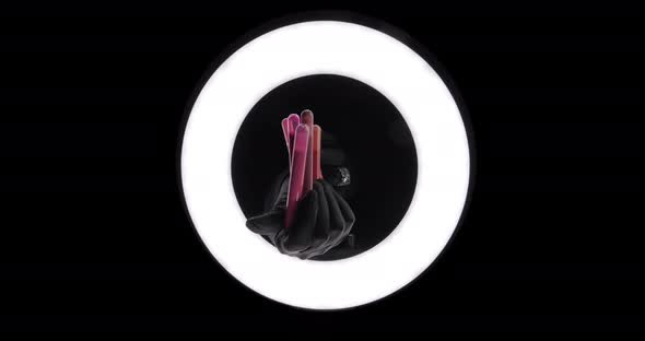 Man Demonstrates Paints For Lip Tattoo  alt