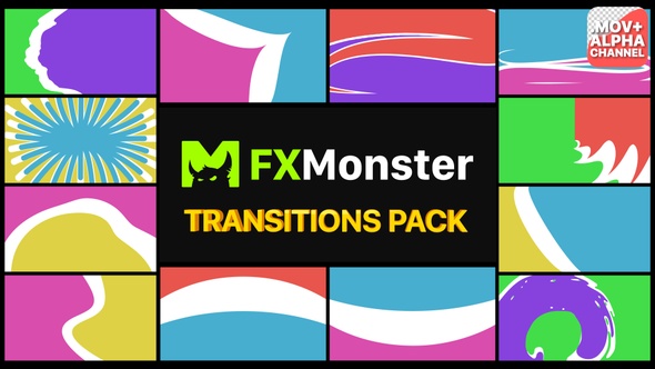 Colorful Transitions Pack | Motion Graphics