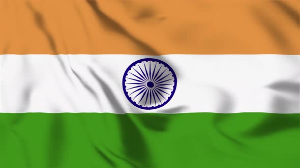4K India Flag - Loopable