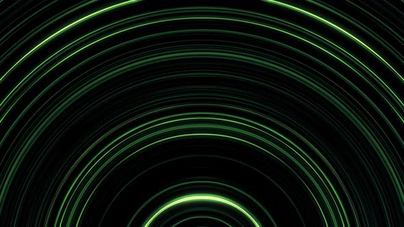 Abstract dark green circle beating on black background, Motion Graphics