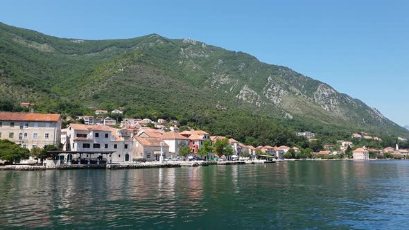View of Prcanj From Kotor Bay, Montenegro