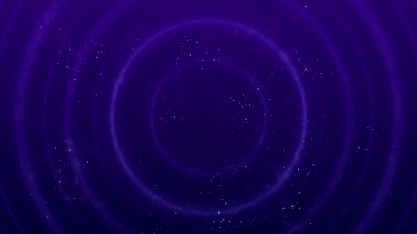 Deep Blue Particles And Circles Moving