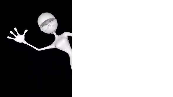 3D Woman Show Ads  Looped on White alt