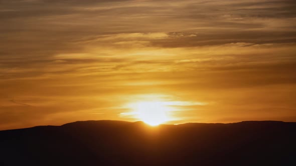 Heavenly Golden Sunrise Closeup Timelapse