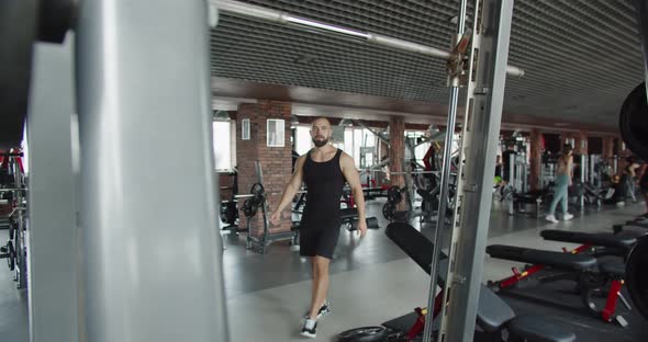Sportsman Doing Sports in the Gym alt