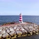Drone view of Lighthouse at the End of the World - VideoHive Item for Sale