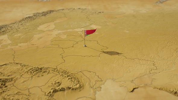 Vintage World Map - Flying Over To Belarus