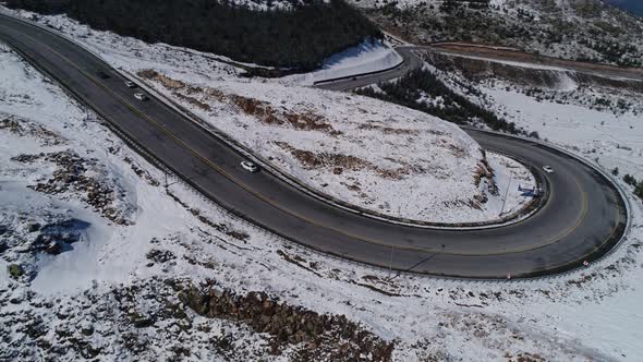 Winter High Mountains Road alt