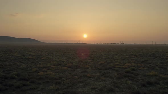 Tundra view during sunrise