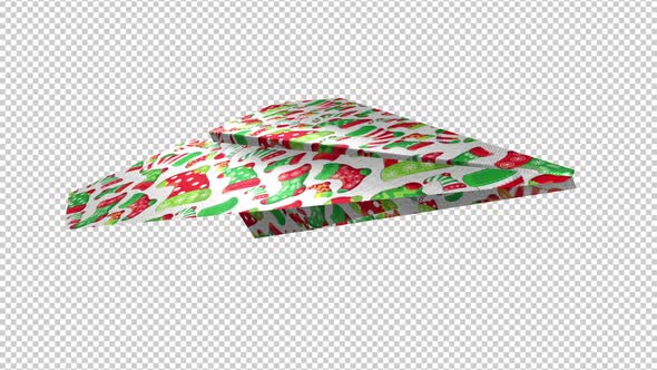 Xmas Paper Plane - Holiday Socks - Transparent Loop