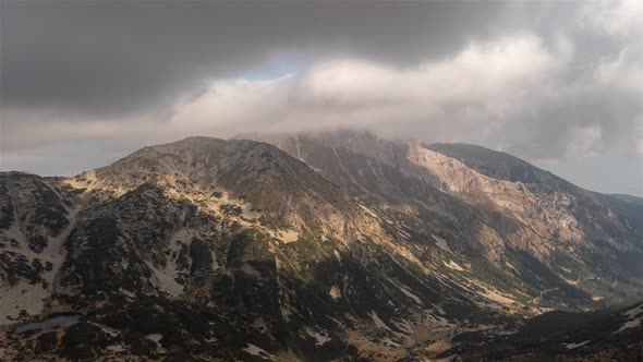 Aerial Hyperlapse Around Vihren Peak In Bulgaria alt