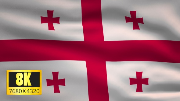 8K Georgia Windy Flag Background alt