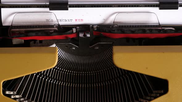 Typing "TOP SECRET KGB" on an Old Typewriter alt