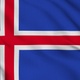 Iceland Flag Waving Slowly Looped - VideoHive Item for Sale