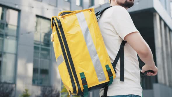 Yellow Food Delivery Thermal Bag alt