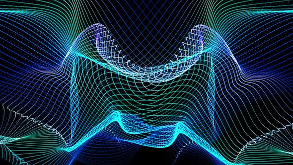 Abstract 4k animated waved lines background.