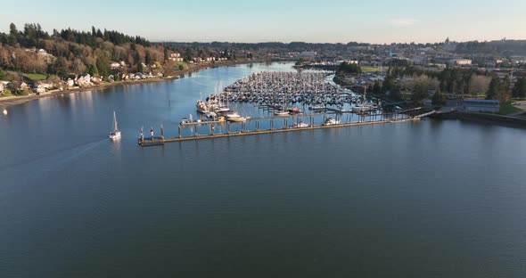 Olympia Marina Sailboat moves into Budd Inlet Marina