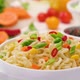 Instant Noodles Served with Carrot and Green Onion ProRes Uncompressed - VideoHive Item for Sale