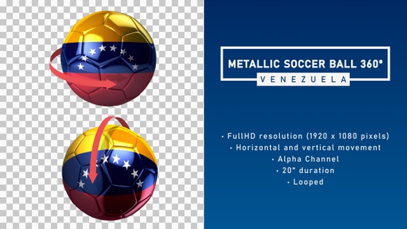 Metallic Soccer Ball 360º - Venezuela