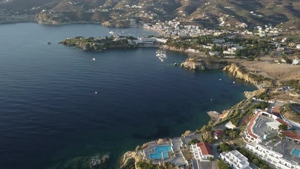 Aerial Drone Footage of Beautiful Coastline with Small Bay