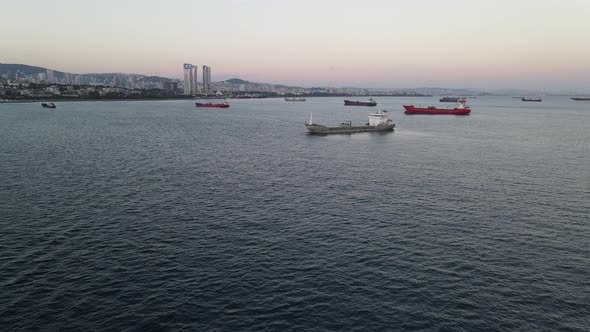 Ships Anchored in the Sea  alt