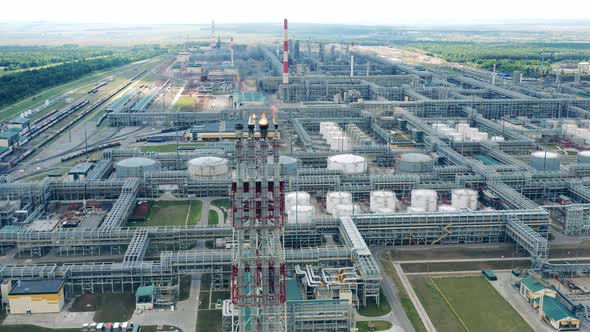 Industrial Landscape of Petroleum Factory Premises alt