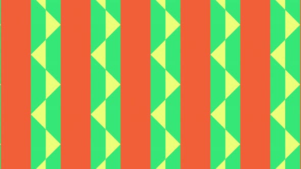 Animated tiles in geometric mosaic in retro flat style. Motion graphic seamless loop alt