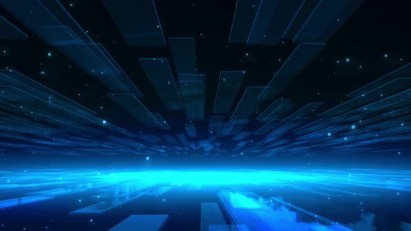 Technology Fly Through Tech Background alt