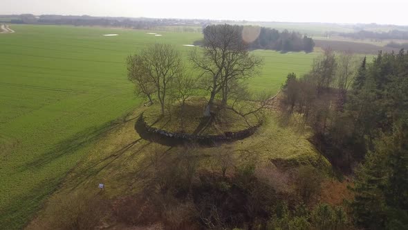 Aerial Of A Neolithic Age Tomb, Passage Grave