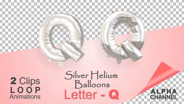 Silver Helium Balloons With Letter – Q