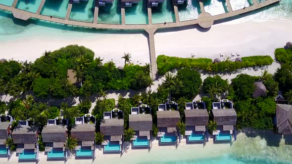 Aerial seascape of sea view beach journey by clear ocean and sand background alt