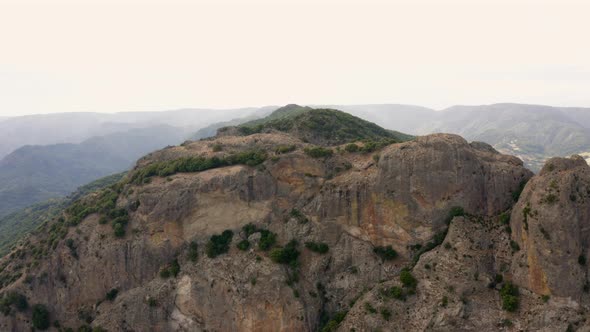 Aerial view of Tre Pizzi Mount in Calabria, Italy. alt